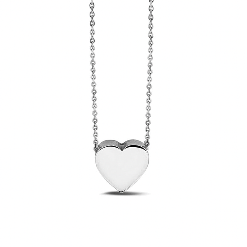 Mini hartje ashanger met ketting | 925 zilver