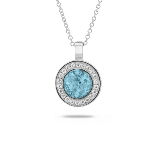 Ashanger met zirkonia en ketting | 925 zilver